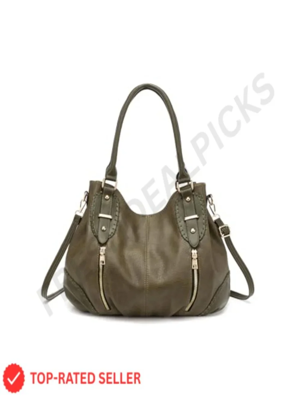 Vintage Large PU Hobo Tote Satchel Purse with Adjustable Strap